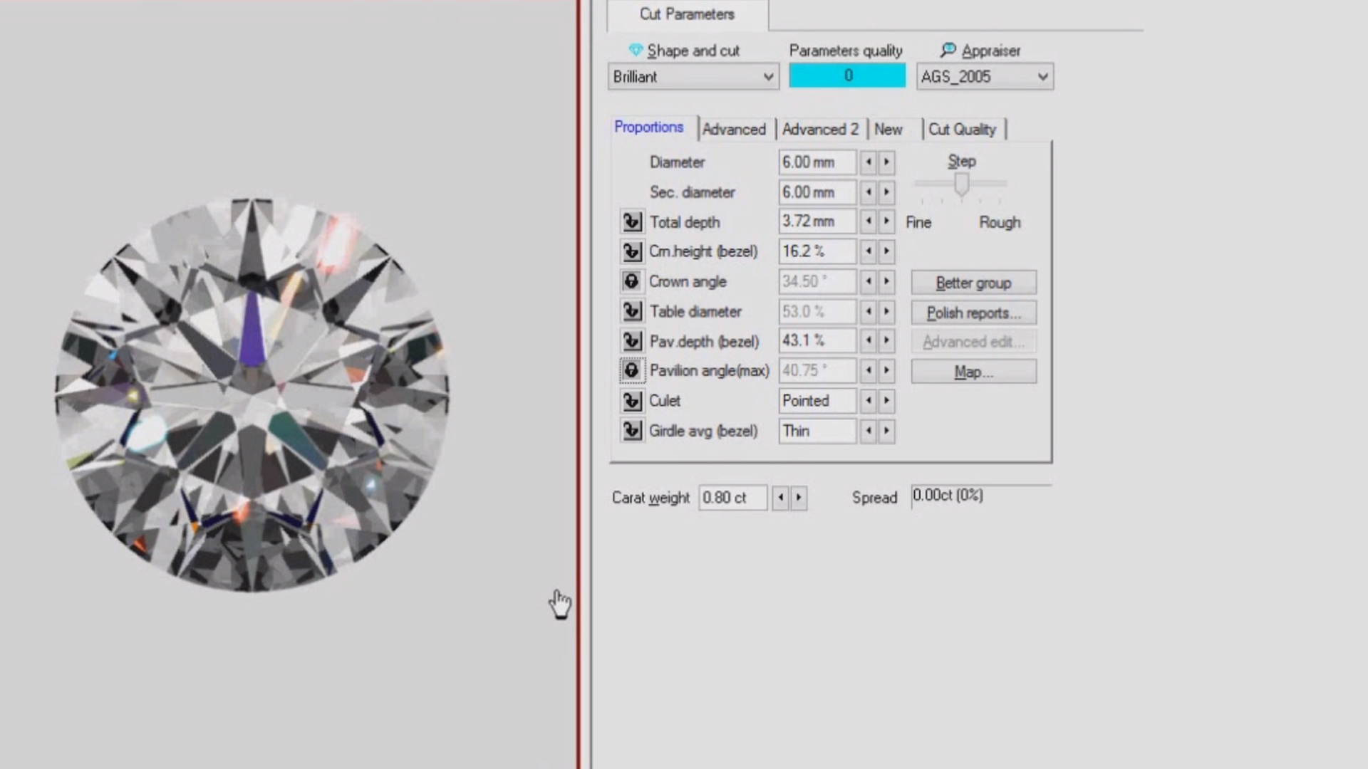 JannPaul Education: Diamond Table Size 